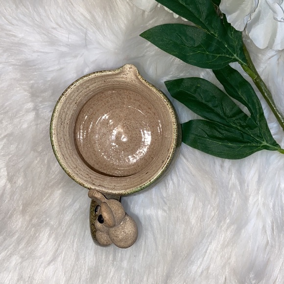 Hand Made Pottery Pitcher with Cute Little Mouse on Handle - Picture 6 of 17